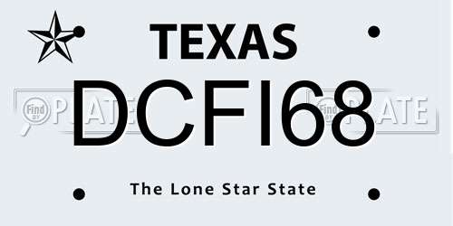 DCFI68 Texas License Plate