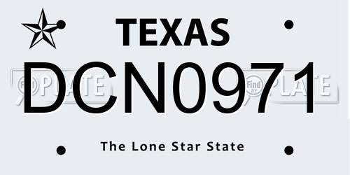 DCN0971 Texas License Plate