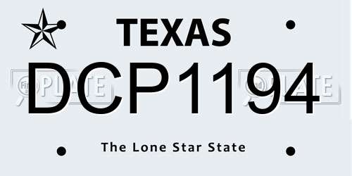 DCP1194 Texas License Plate