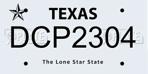 DCP2304 Texas License Plate