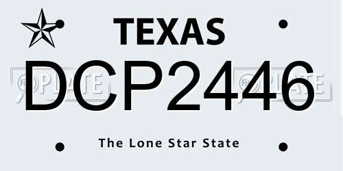 DCP2446 Texas License Plate