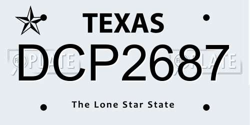 DCP2687 Texas License Plate