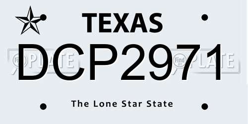 DCP2971 Texas License Plate