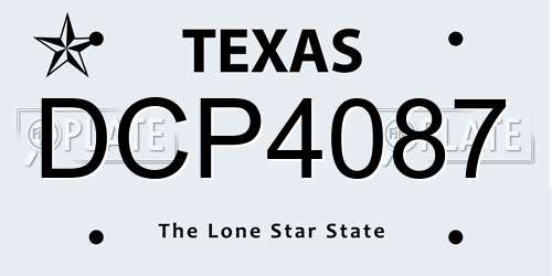 DCP4087 Texas License Plate