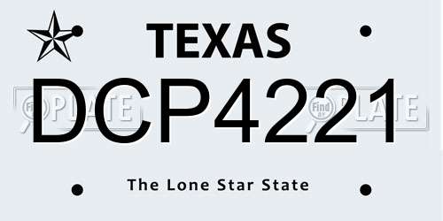 DCP4221 Texas License Plate