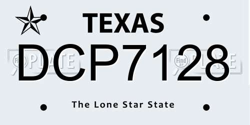DCP7128 Texas License Plate
