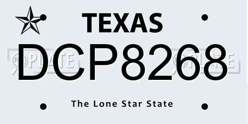 DCP8268 Texas License Plate