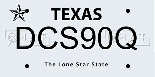 DCS90Q Texas License Plate