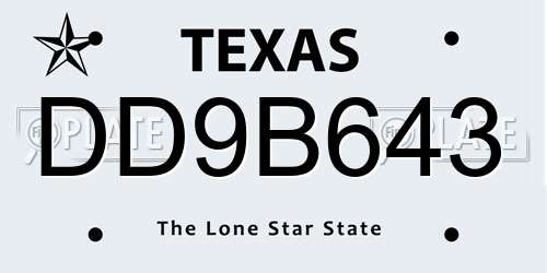 DD9B643 Texas License Plate