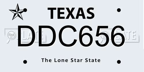 DDC656 Texas License Plate