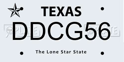DDCG56 Texas License Plate