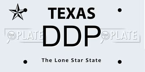 DDP Texas License Plate