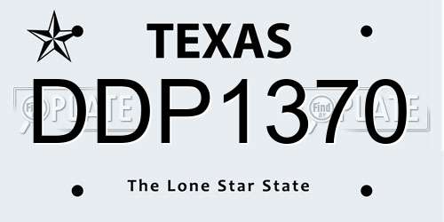 DDP1370 Texas License Plate
