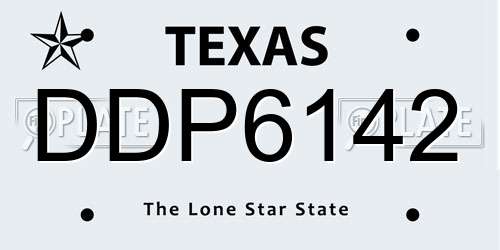 DDP6142 Texas License Plate
