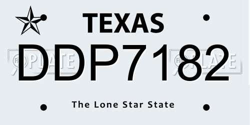 DDP7182 Texas License Plate