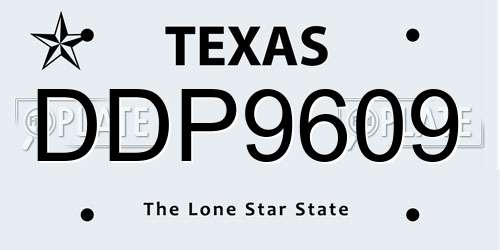 DDP9609 Texas License Plate