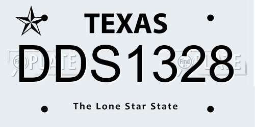 DDS1328 Texas License Plate