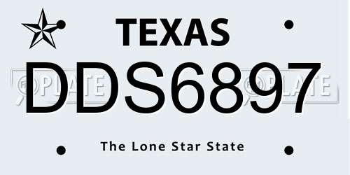 DDS6897 Texas License Plate