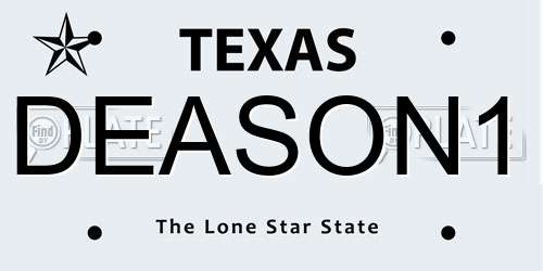 DEASON1 Texas License Plate
