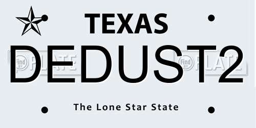 DEDUST2 Texas License Plate