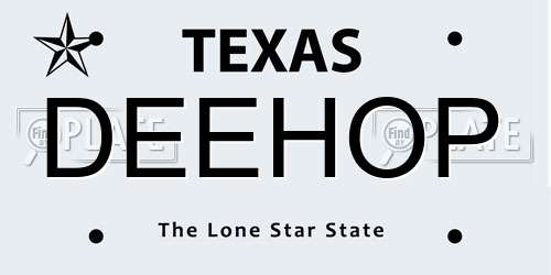 DEEHOP Texas License Plate