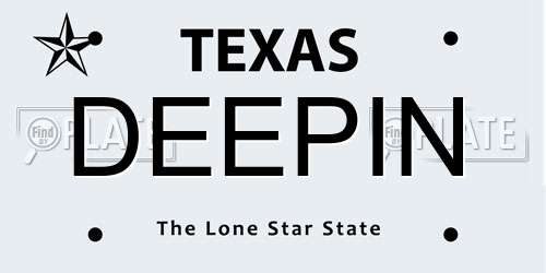 DEEPIN Texas License Plate