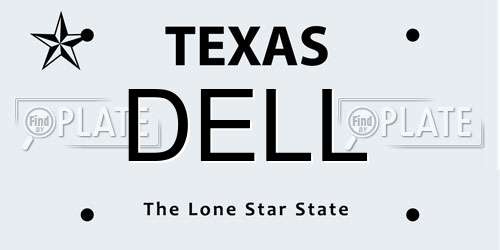 DELL Texas License Plate