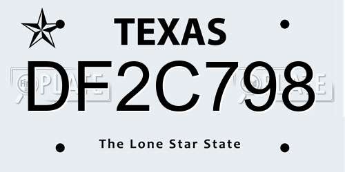 DF2C798 Texas License Plate