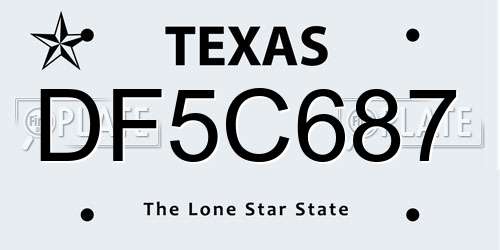DF5C687 Texas License Plate