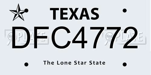 DFC4772 Texas License Plate