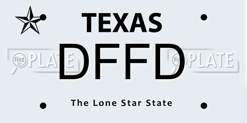 DFFD Texas License Plate