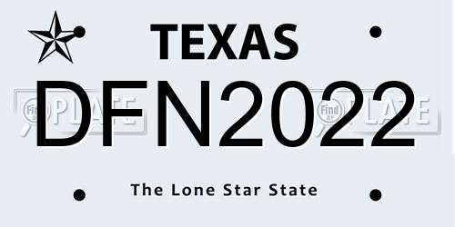 DFN2022 Texas License Plate