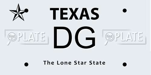 DG Texas License Plate
