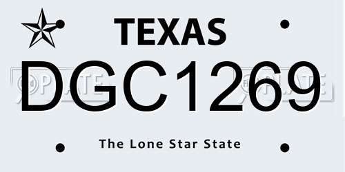 DGC1269 Texas License Plate