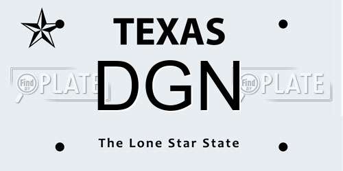 DGN Texas License Plate