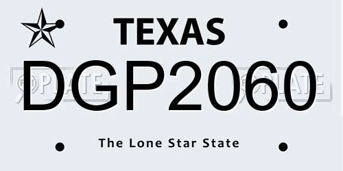 DGP2060 Texas License Plate