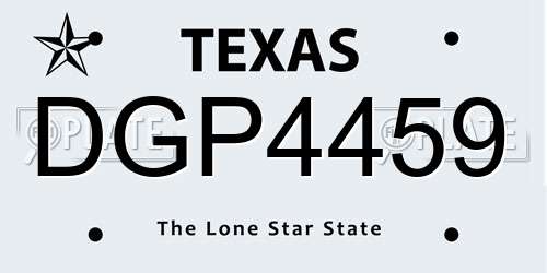 DGP4459 Texas License Plate