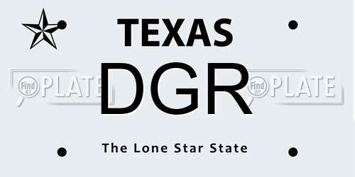 DGR Texas License Plate