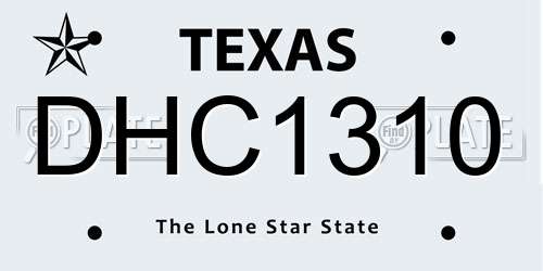 DHC1310 Texas License Plate