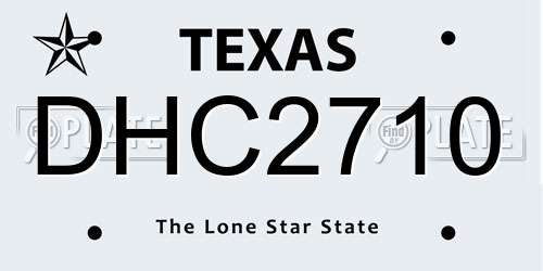 DHC2710 Texas License Plate
