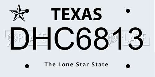 DHC6813 Texas License Plate