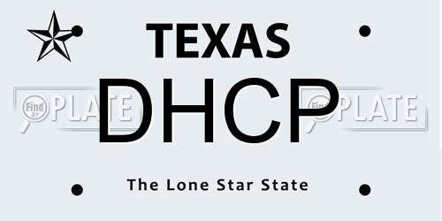 DHCP Texas License Plate