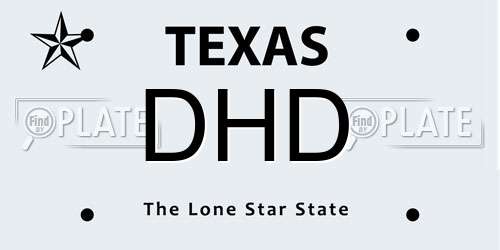 DHD Texas License Plate
