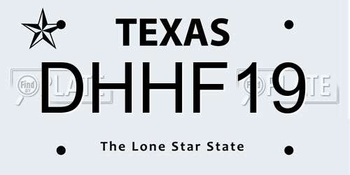 DHHF19 Texas License Plate
