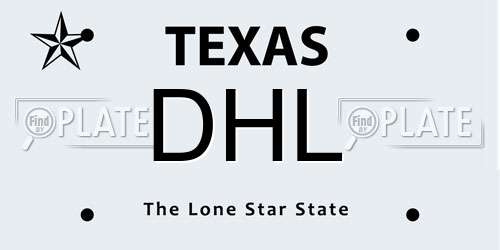 DHL Texas License Plate