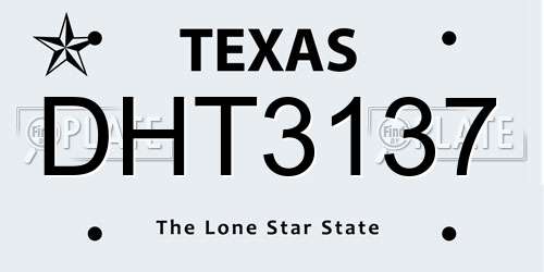 DHT3137 Texas License Plate