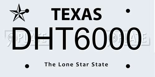 DHT6000 Texas License Plate