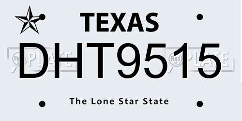 DHT9515 Texas License Plate