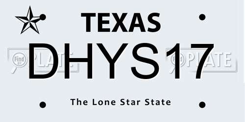DHYS17 Texas License Plate