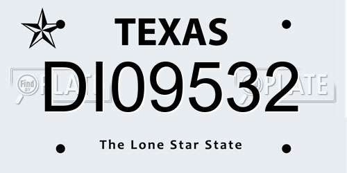 DI09532 Texas License Plate
